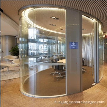 Curved Glass Partition